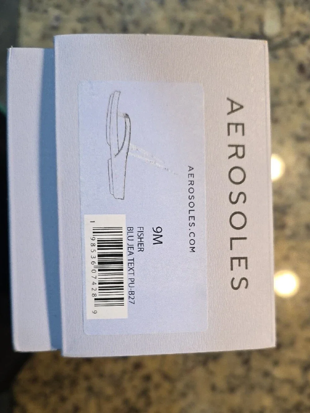 AEROSOLES Gray Denim Strap Thong Sandals